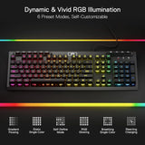 Redragon k513 rgb membrane gaming keyboard standard 104 keys linear keyboards