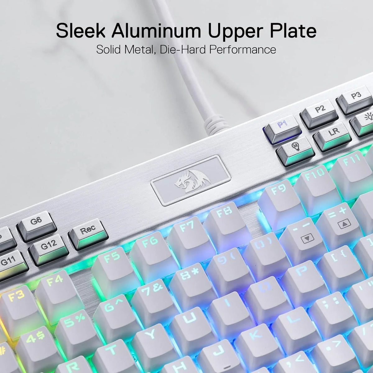 Redragon k550 rgb gaming keyboard 104 keys + 12 macro g keys wired mechanical