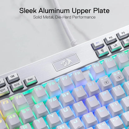 Redragon k550 rgb gaming keyboard 104 keys + 12 macro g keys wired mechanical