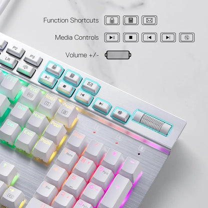 Redragon k550 rgb gaming keyboard 104 keys + 12 macro g keys wired mechanical
