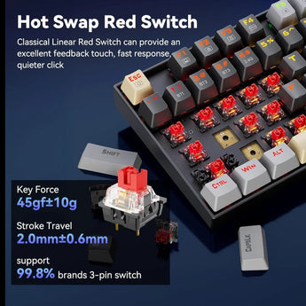 Redragon k552 mechanical gaming keyboard 87-key compact led gaming keyboard