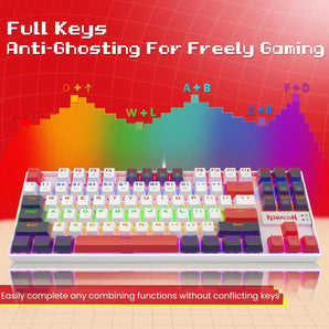 Redragon k552 mechanical gaming keyboard 87-key compact led gaming keyboard