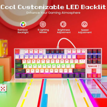 Redragon k552 mechanical gaming keyboard 87-key compact led gaming keyboard