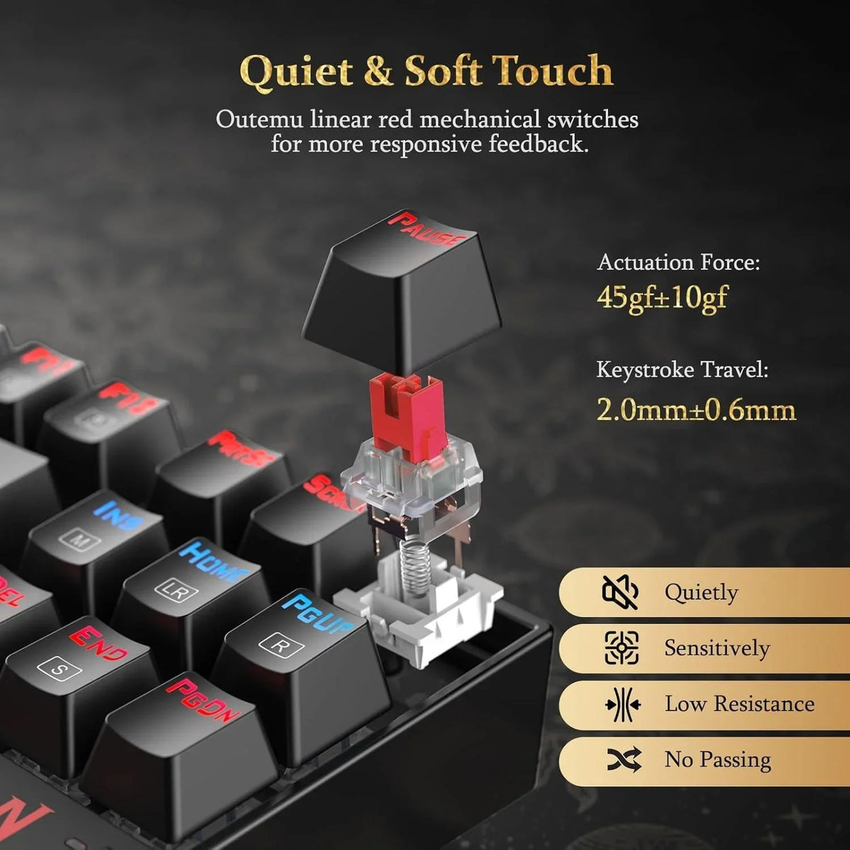 Redragon k552 mechanical gaming keyboard english led gaming keyboard with 87