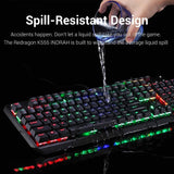 Redragon k555 mechanical gaming keyboard with blue switches macro recording,