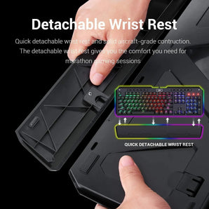Redragon k555 mechanical gaming keyboard with blue switches macro recording,
