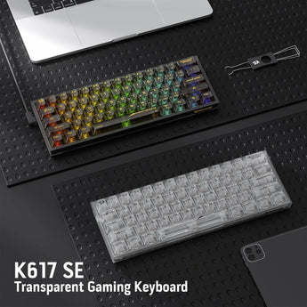 Redragon k617 ct 60% wired rgb gaming keyboard 61 keys compact keyboards