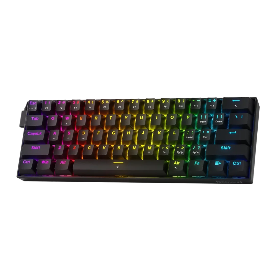 Redragon k617 he rapid trigger gaming keyboard 60% 61 keys wired mechanical