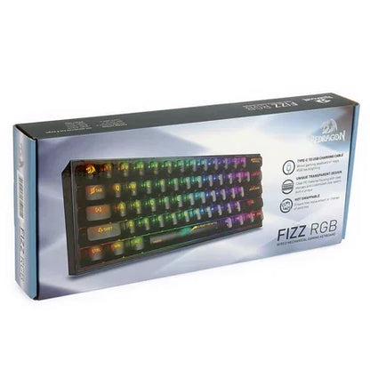 Redragon k617ctb-rgb 60% wired rgb gaming keyboard keyboards