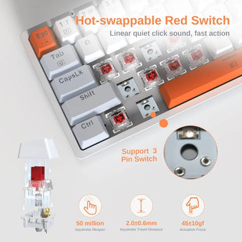 Redragon k642wgo akali 60% rgb mechanical keyboard