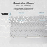 Redragon k649 pro 78% wireless gasket rgb gaming keyboard 3-modes 82 keys