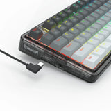 Redragon k673 gg 75% wireless gasket rgb gaming keyboard 3-modes 81 keys pbt