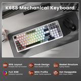 Redragon k688 gwl wireless mechanical keyboard 3 mode gasket mounted rgb