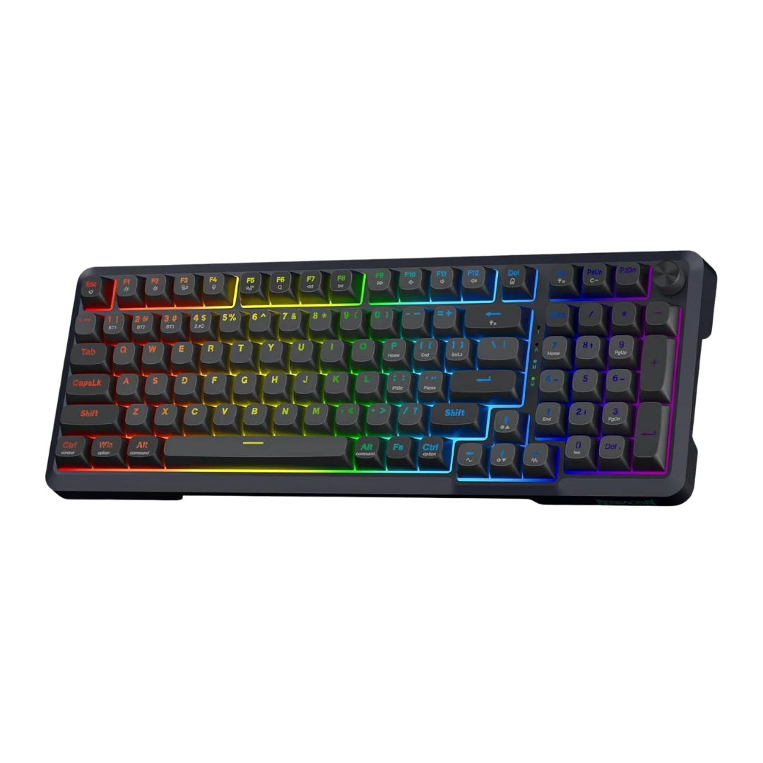 Redragon k688 wireless mechanical keyboard 3 mode gasket mounted rgb gaming