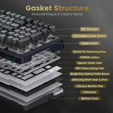 Redragon k688 wireless mechanical keyboard 3 mode gasket mounted rgb gaming