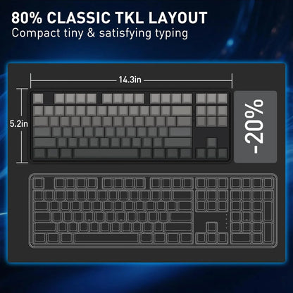 Redragon k707 he rapid trigger gaming keyboard 87 keys tkl wired mechanical