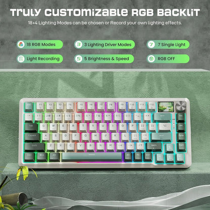 Redragon k708 pro wireless mechanical gaming keyboard - gasket-mounted rgb