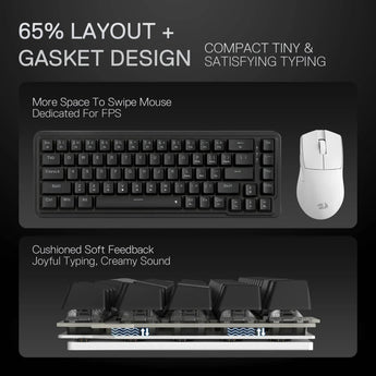 Redragon k709 65% wired gasket rgb gaming keyboard keyboards