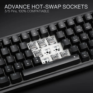 Redragon k709 65% wired gasket rgb gaming keyboard keyboards