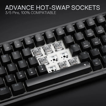 Redragon k709 65% wired gasket rgb gaming keyboard keyboards