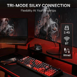 Redragon k719 pro wireless gasket gaming keyboard w/hype screen & knob 95 keys