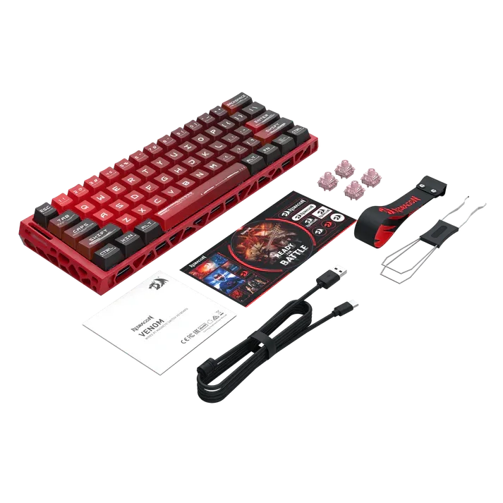 Redragon k753 he rapid trigger gaming keyboard 60% 61 keys wired mechanical