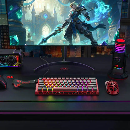 Redragon k753 he rapid trigger gaming keyboard 60% 61 keys wired mechanical