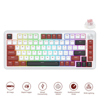 Redragon stormhunter k721wrb-rgb rt magnetic switch keyboard keyboards