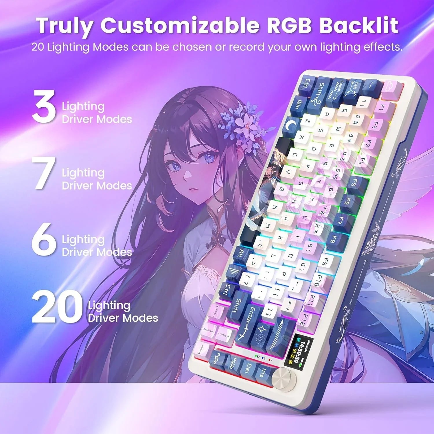 Redragon wireless mechanical keyboard gasket rgb gaming keyboard with 81 k708ak