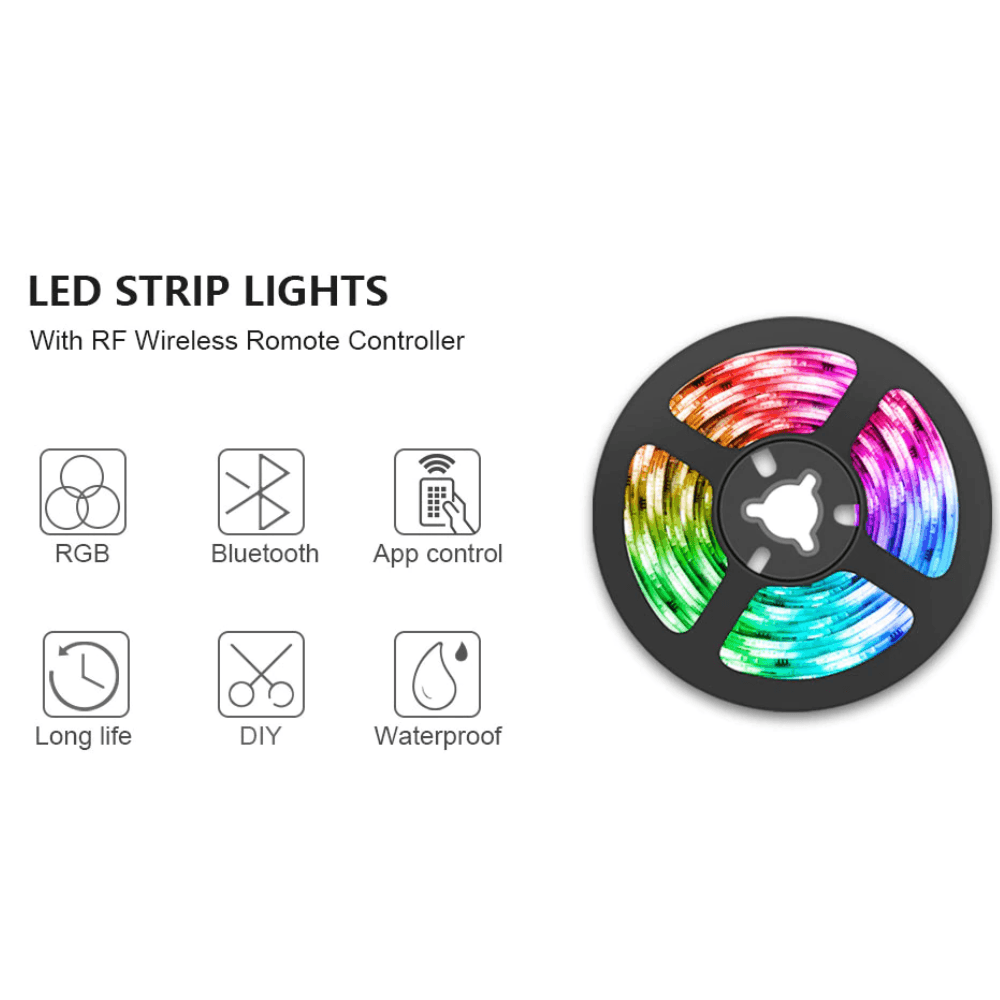 Led strip light rgb 5050 flexible ribbon with app control - Fun Touch