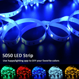 Led strip light rgb 5050 flexible ribbon with app control JOD 12