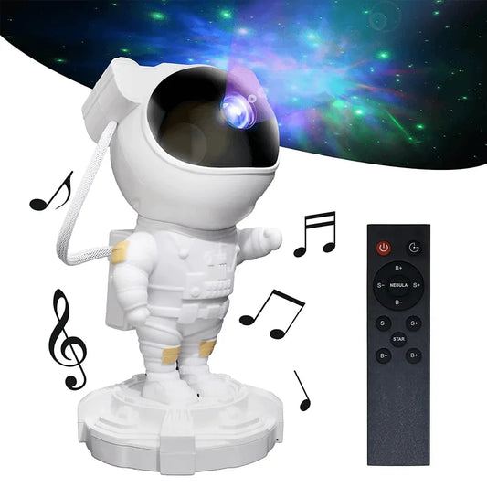 Astronaut night light projector with music