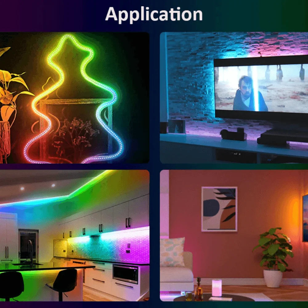 Dream color led strip lights with remote controller waterproof