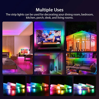 Dream color led strip lights with remote controller waterproof