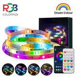 Dream color led strip lights with remote controller waterproof