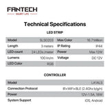 Fantech smart rgb led strip set sls0203 + la1als 6m
