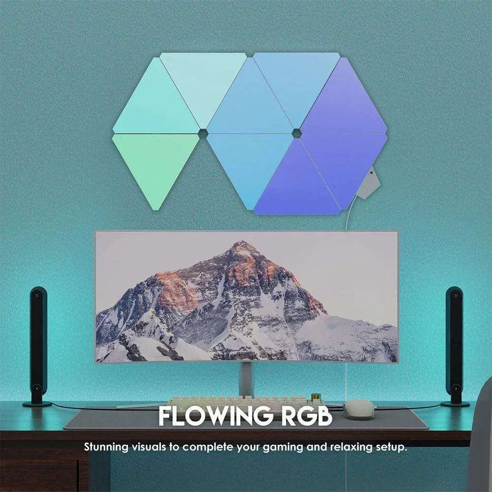 Fantech smart rgb triangle light panels set slp0103 + la1alp 6 pcs