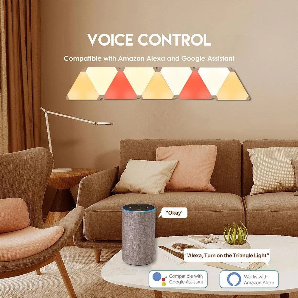 Fantech smart rgb triangle light panels set slp0103 + la1alp 3pcs