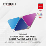 Fantech smart rgb triangle light panels set slp0103 + la1alp 3pcs