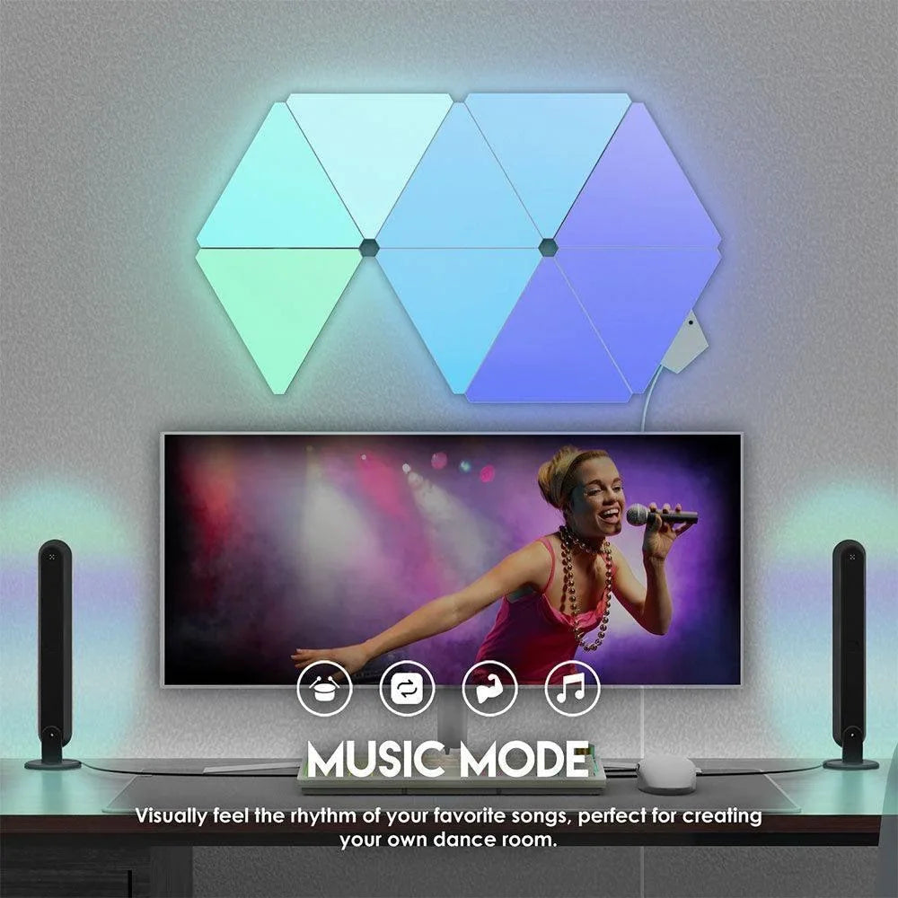 Fantech smart rgb triangle light panels set slp0103 + la1alp 3pcs