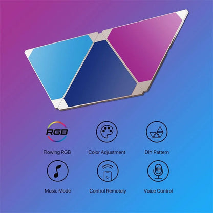 Fantech smart rgb triangle light panels set slp0103 + la1alp 3pcs