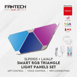 Fantech smart rgb triangle light panels set slp0103 + la1alp 6 pcs