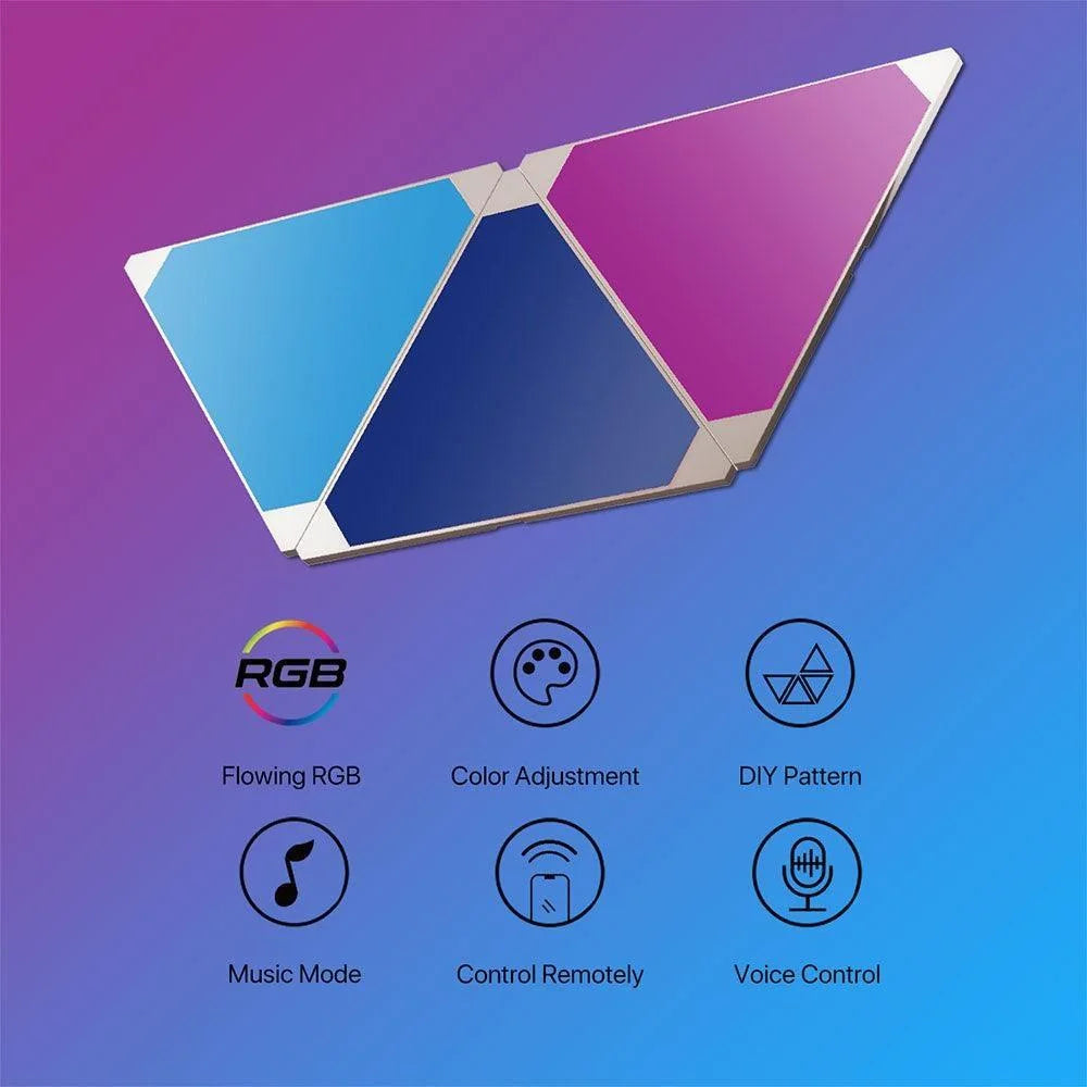 Fantech smart rgb triangle light panels set slp0103 + la1alp 6 pcs