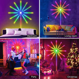 Firework led strip lights music sound sync bluetooth with remote control