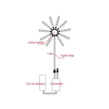 Firework night lamp rgb bluetooth music sound