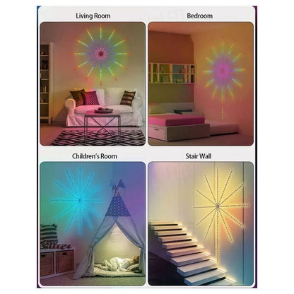 Firework night lamp rgb bluetooth music sound