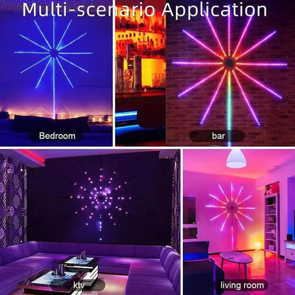 Firework night lamp rgb bluetooth music sound