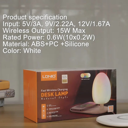 Ldnio y3 fast wireless charging desk lamp