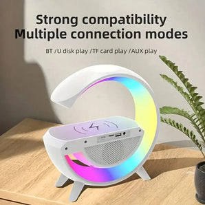 Led speaker rgb multifunction wireless charger smart
