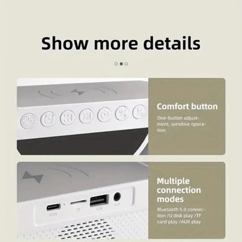 Led speaker rgb multifunction wireless charger smart